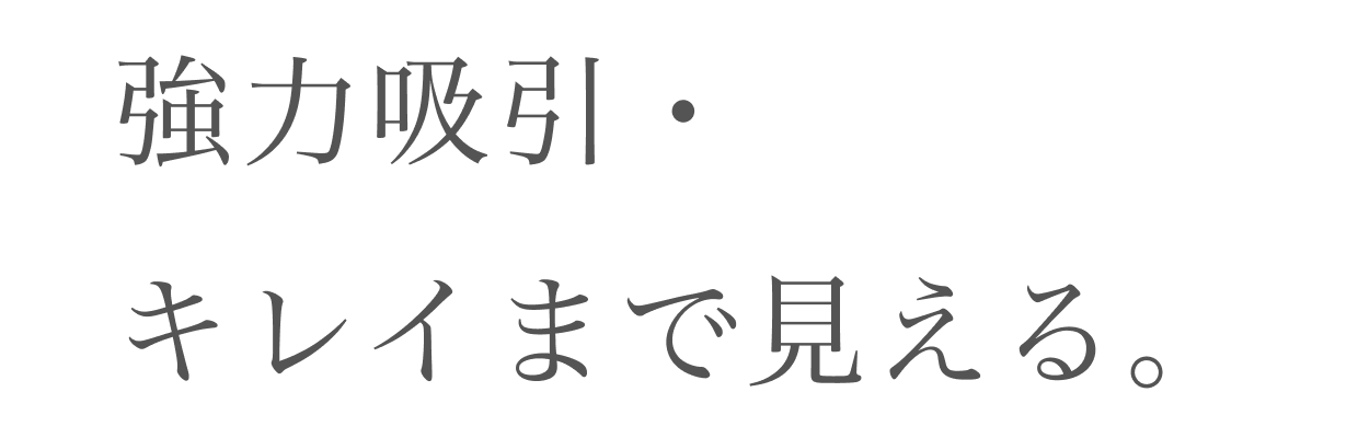 強力吸引。キレイまで見える